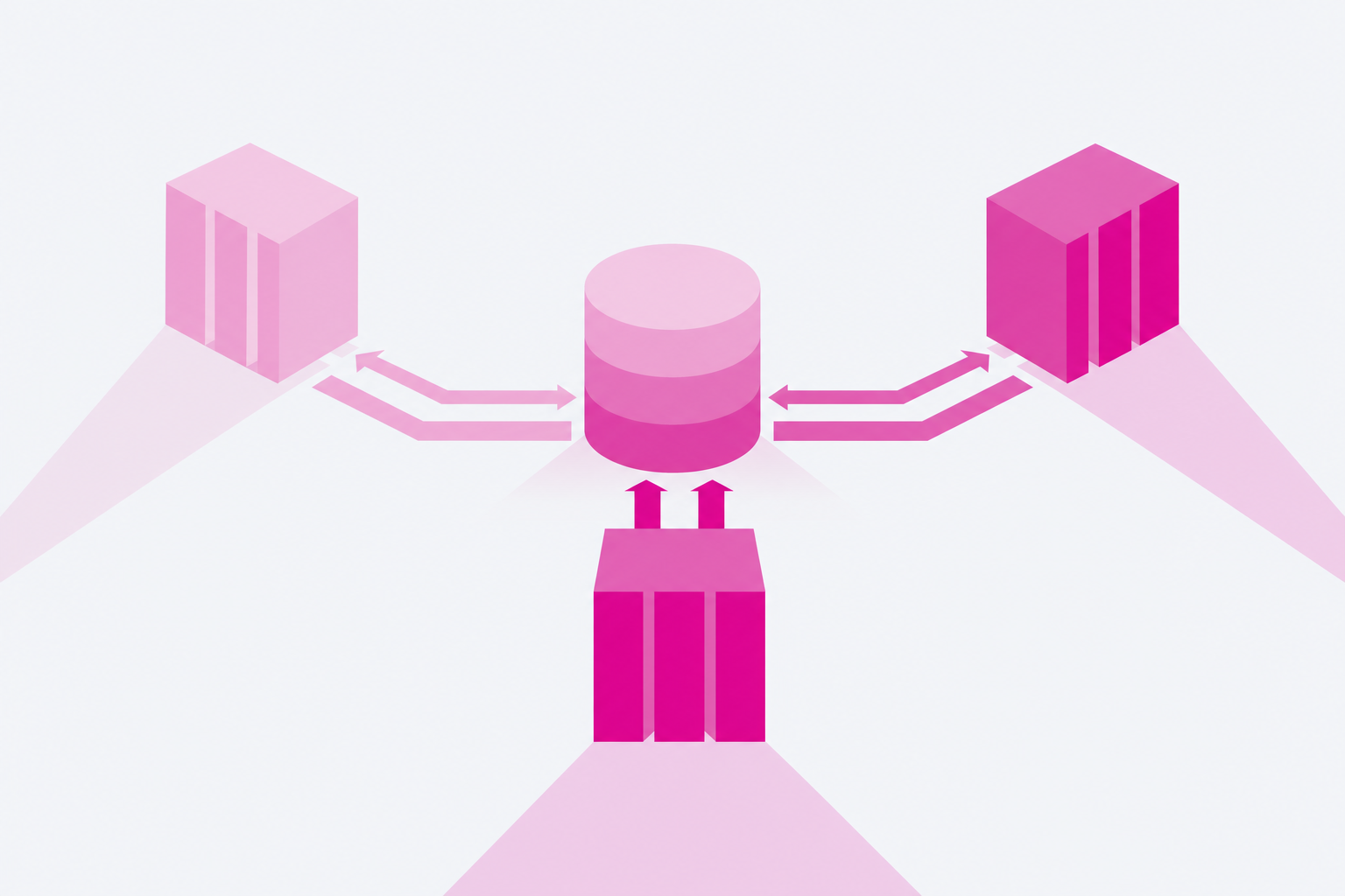 A customer database connected to business systems representing CRM integrations